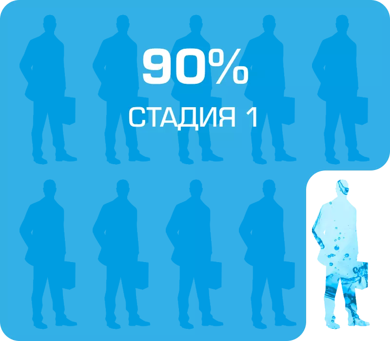 90% - Стадия 1